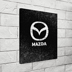 Холст квадратный Mazda с потертостями на темном фоне, цвет: 3D-принт — фото 2