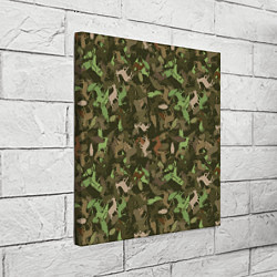 Холст квадратный Олени и дубовые листья - камуфляж, цвет: 3D-принт — фото 2