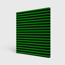 Картина квадратная Черно-зеленые полосы