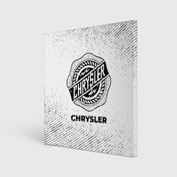 Картина квадратная Chrysler с потертостями на светлом фоне