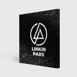 Картина квадратная Linkin Park с потертостями на темном фоне
