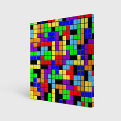 Картина квадратная Тетрис цветные блоки