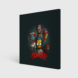 Холст квадратный Zombie simpsons, цвет: 3D-принт