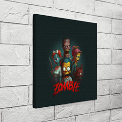 Холст квадратный Zombie simpsons, цвет: 3D-принт — фото 2