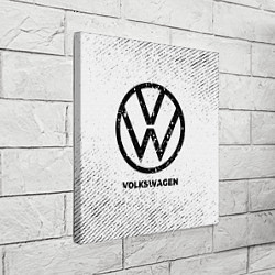 Холст квадратный Volkswagen с потертостями на светлом фоне, цвет: 3D-принт — фото 2