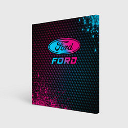 Картина квадратная Ford - neon gradient