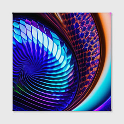 Холст квадратный Неоновый водоворот, цвет: 3D-принт — фото 2