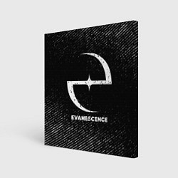 Холст квадратный Evanescence с потертостями на темном фоне, цвет: 3D-принт