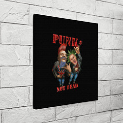 Холст квадратный Punks Not Dead - панки хой, цвет: 3D-принт — фото 2