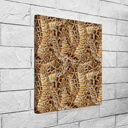 Холст квадратный Змеиный клубок, цвет: 3D-принт — фото 2