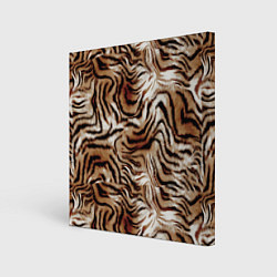 Холст квадратный Меховая шкура тигра, цвет: 3D-принт