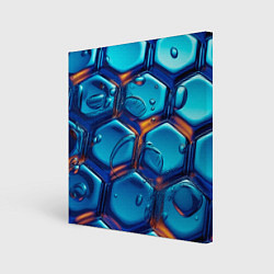 Холст квадратный Водянистые наносоты, цвет: 3D-принт