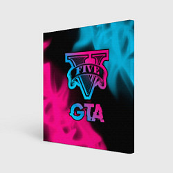 Картина квадратная GTA - neon gradient