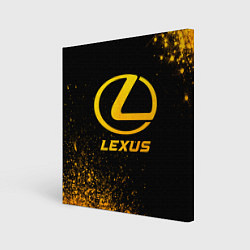 Холст квадратный Lexus - gold gradient, цвет: 3D-принт