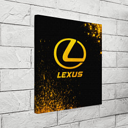 Холст квадратный Lexus - gold gradient, цвет: 3D-принт — фото 2