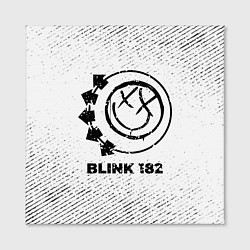 Холст квадратный Blink 182 с потертостями на светлом фоне, цвет: 3D-принт — фото 2