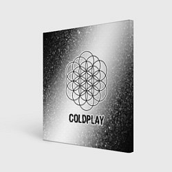 Картина квадратная Coldplay glitch на светлом фоне