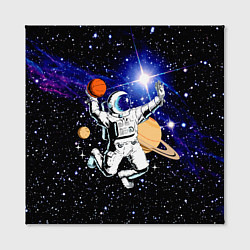 Холст квадратный Космический баскетбол, цвет: 3D-принт — фото 2