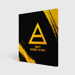 Картина квадратная Thirty Seconds to Mars - gold gradient