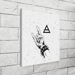 Холст квадратный Thirty Seconds to Mars и рок символ, цвет: 3D-принт — фото 2