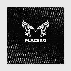 Холст квадратный Placebo с потертостями на темном фоне, цвет: 3D-принт — фото 2