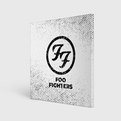 Картина квадратная Foo Fighters с потертостями на светлом фоне