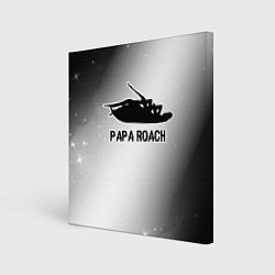 Картина квадратная Papa Roach glitch на светлом фоне