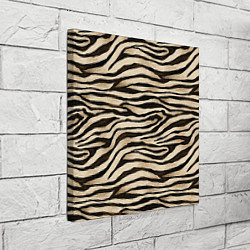 Холст квадратный Шкура зебры и белого тигра, цвет: 3D-принт — фото 2