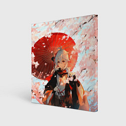 Картина квадратная Казуха с зонтиком - Геншин Импакт