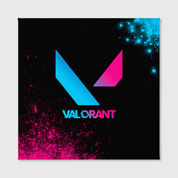 Холст квадратный Valorant - neon gradient, цвет: 3D-принт — фото 2
