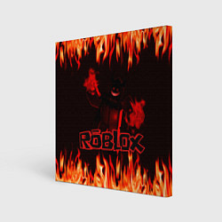 Холст квадратный Fire Roblox, цвет: 3D-принт