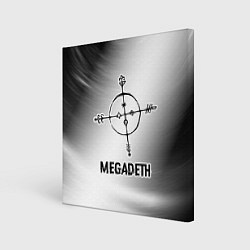 Картина квадратная Megadeth glitch на светлом фоне