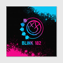 Холст квадратный Blink 182 - neon gradient, цвет: 3D-принт — фото 2