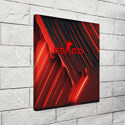 Холст квадратный CS GO red neon, цвет: 3D-принт — фото 2