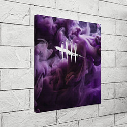 Холст квадратный Dead By Daylight Logo Smoke, цвет: 3D-принт — фото 2