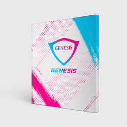 Холст квадратный Genesis neon gradient style, цвет: 3D-принт