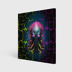 Картина квадратная Alien - neon style