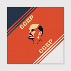 Холст квадратный Ленин на красном фоне, цвет: 3D-принт — фото 2