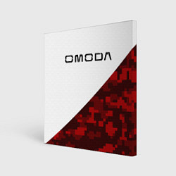 Картина квадратная Omoda red white