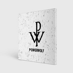 Картина квадратная Powerwolf glitch на светлом фоне