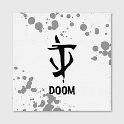 Холст квадратный Doom glitch на светлом фоне, цвет: 3D-принт — фото 2