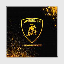 Холст квадратный Lamborghini - gold gradient, цвет: 3D-принт — фото 2