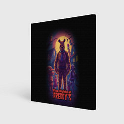 Холст квадратный Five Nights at Freddys horror, цвет: 3D-принт