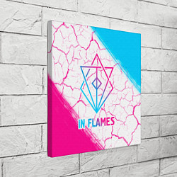 Холст квадратный In Flames neon gradient style, цвет: 3D-принт — фото 2