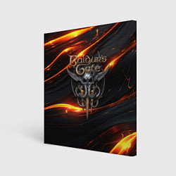 Картина квадратная Baldurs Gate 3 logo gold