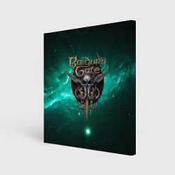 Картина квадратная Baldurs Gate 3 logo green