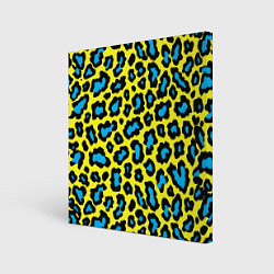 Холст квадратный Кислотный леопард паттерн, цвет: 3D-принт