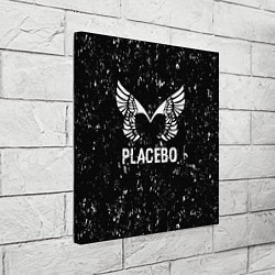 Холст квадратный Placebo glitch на темном фоне, цвет: 3D-принт — фото 2