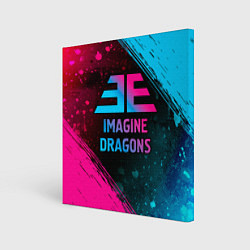 Картина квадратная Imagine Dragons - neon gradient