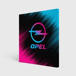 Холст квадратный Opel - neon gradient, цвет: 3D-принт